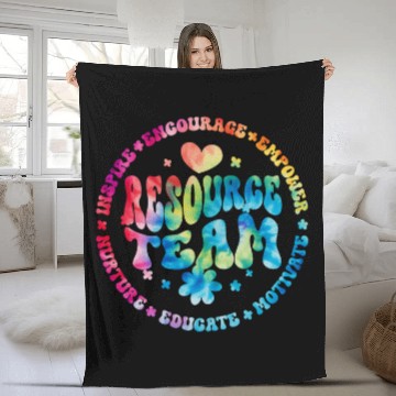 Discover Resource Teacher Team Special Education IEP Teaching Squad Fleece Blankets