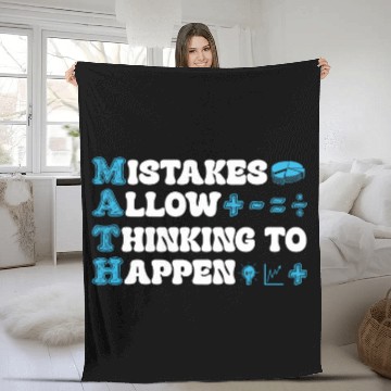 Discover Mistakes Allow Thinking To Happen Back To School Math Fleece Blankets