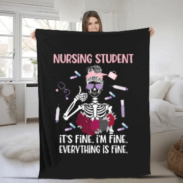 Discover Future nurses Funny Nursing Student nurses In Progress Baseball Tees Fleece Blankets