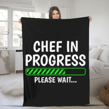 Discover Chef In Progress Cook Sous Chef Culinary Cuisine Student Fleece Blankets