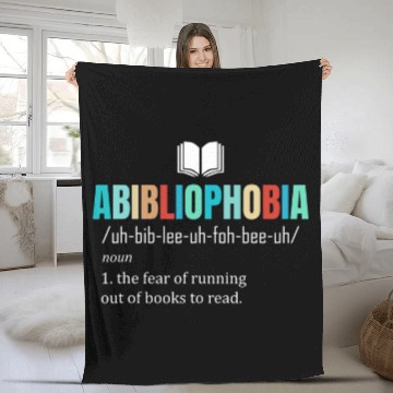 Discover Abibliophobia Definition Reading Bookworm Reader vintages Baseball Tees Fleece Blankets