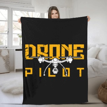 Discover DRONE PILOT Camera Drone Operator Photographer Videographer 3 Fleece Blankets