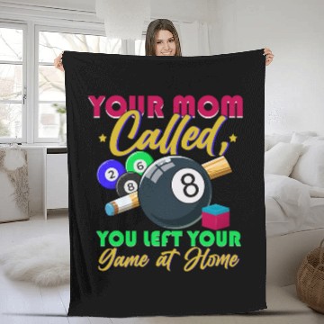 Discover Funny Billiards Pool Cue Pool Player Gift Fleece Blankets