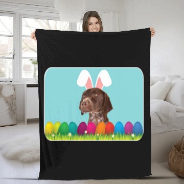 Discover German Shorthair Pointer w Bunny Ears Zip Fleece Blankets