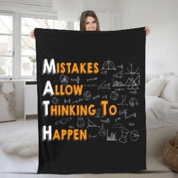 Discover Mistakes Allow Thinking To Happen Math Teacher Math Student Fleece Blankets