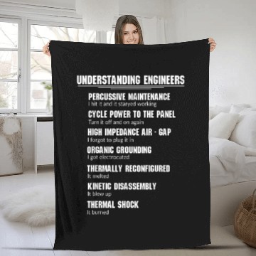 Discover Funny Understanding Engineers Engineer Worker Baseball Tees Fleece Blankets