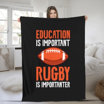 Discover Education Is Important Rugby Is Importanter 1 Fleece Blankets