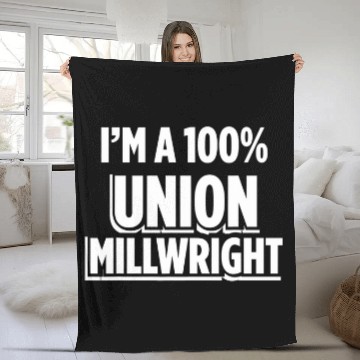 Discover Union Millwright Industrial Mechanic Worker 14 Baseball Tees Fleece Blankets