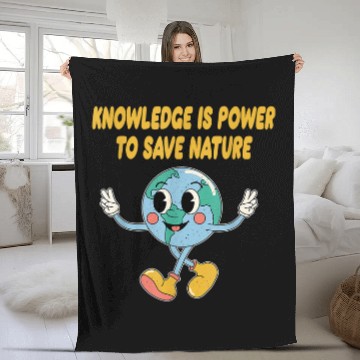 Discover Knowledge Is Power to Save Nature Ecology Science Ecosystem 1 Fleece Blankets