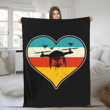 Discover Drone Hearth Sunset Fleece Blankets