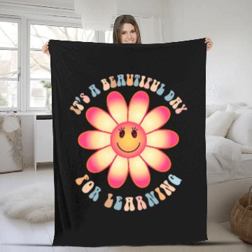 Discover Its a beautiful day for learning Graphic Womens Book Lover Baseball Tees Fleece Blankets