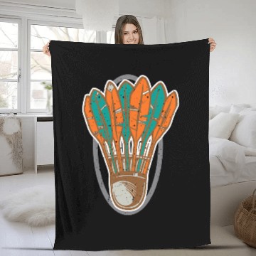 Discover Badminton Shuttlecock Sports Ball Fleece Blankets