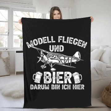 Discover Model flies and beer model aviator model building model pilot Fleece Blankets
