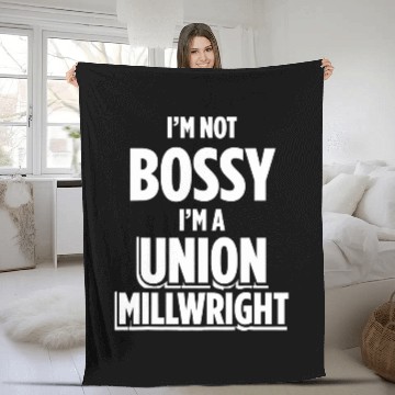 Discover Union Millwright Industrial Mechanic Worker 23 Fleece Blankets