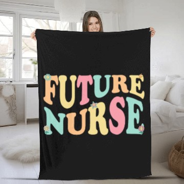 Discover Future nurses Retro Groovy Nursing Student Future nurses Baseball Tees Fleece Blankets