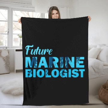 Discover Future Marine Biologist Ocean Student Biology 1 Fleece Blankets