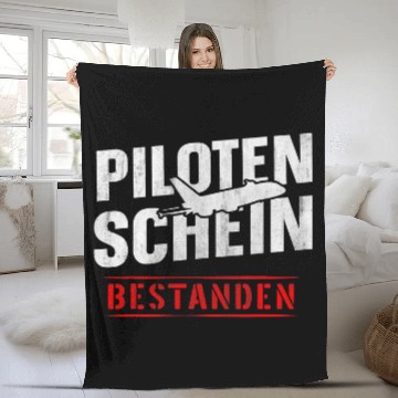 Discover Pilot License Bassed Flight Test Fleece Blankets