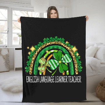 Discover English Language Learner Teacher Rainbow St Patricks Day Baseball Tees Fleece Blankets