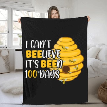Discover I Cant Beelieve Its Been 100 Days Bee Hive Teacher Student Fleece Blankets