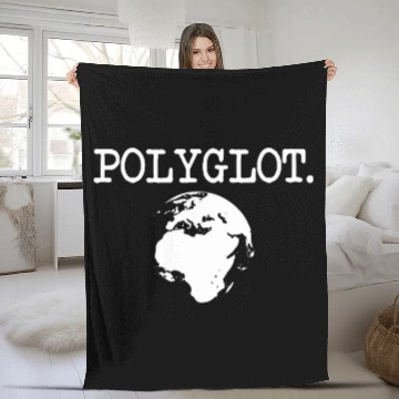 Discover Retro vintages Polyglot Translator Expert Interpreter Graphic Fleece Blankets