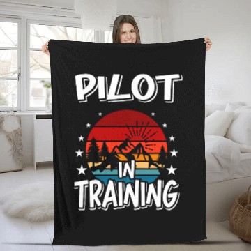Discover Pilot in Training Future Pilot Fleece Blankets