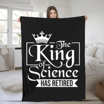 Discover Retired Science Teacher King School Retirement Fleece Blankets