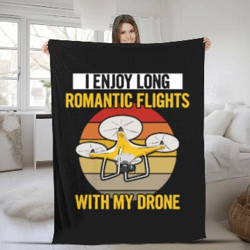 Discover Drone Design for a Drone Pilot Zip Fleece Blankets