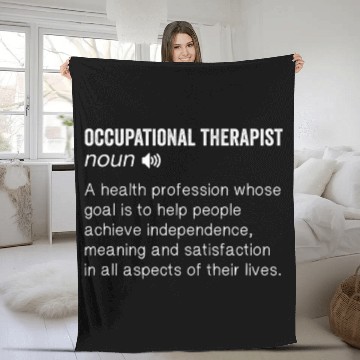 Discover Occupational Therapy Saying OT Therapist OT Therapy Fleece Blankets