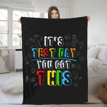 Discover Its Test Day You Got This Funny Testing Day Teacher Student 6 Baseball Tees Fleece Blankets