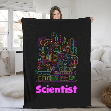 Discover Lab week 2024 scientist medicals lab science Zip Fleece Blankets