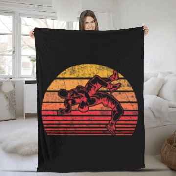Discover University Collegiate High School Wrestling Fleece Blankets