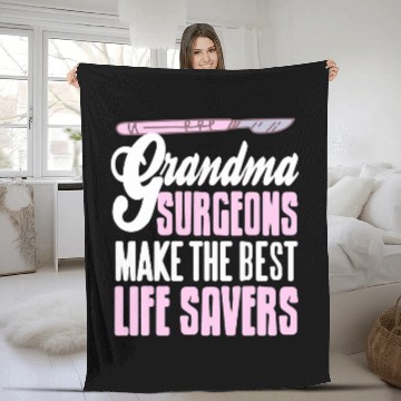 Discover Grandma Surgeons Make The Life Savers Retro Present 1 Fleece Blankets