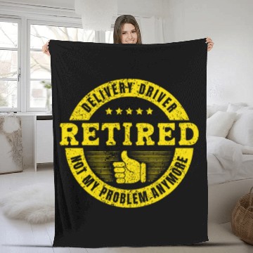 Discover Retired Delivery Driver Fleece Blankets
