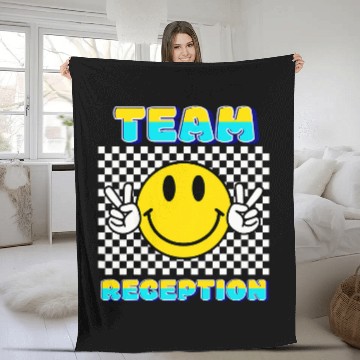 Discover Team Reception Back to School Student Teacher Cool Baseball Tees Fleece Blankets