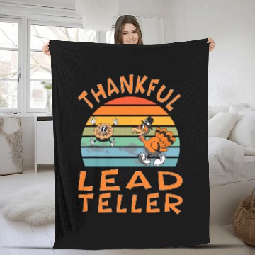 Discover Lead Teller Job Funny Thanksgiving Baseball Tees Fleece Blankets