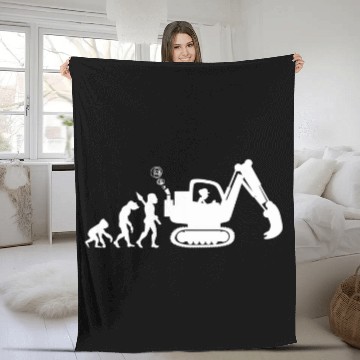 Discover Excavator Operator Driver Construction Worker Job Evolution 1 Baseball Tees Fleece Blankets