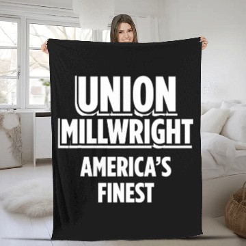 Discover Union Millwright Industrial Mechanic Worker 9 Fleece Blankets