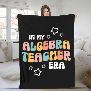 Discover Retro Boho Math Professor In My Algebra Teacher Era Baseball Tees Fleece Blankets