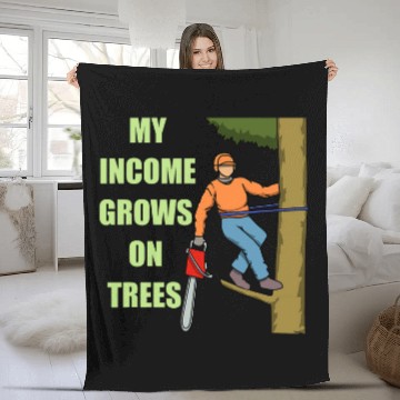 Discover Income Grows On Trees Arborist Tree Surgeon Baseball Tees Fleece Blankets