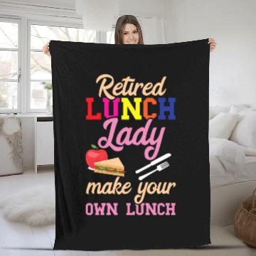Discover Retired Lunch Lady School Meals Cafeteria Worker Fleece Blankets