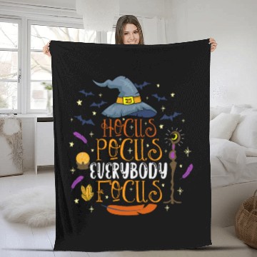 Discover Hocus Pocus Everybody Focus School Teacher Halloween Baseball Tees Fleece Blankets