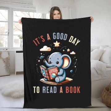 Discover Its A Good Day To Read A Book Funny Book Lover Space Lovers Baseball Tees Fleece Blankets