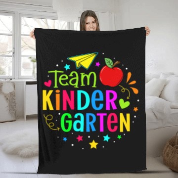 Discover team kindergarten teacher student back to school s Fleece Blankets