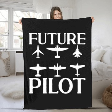Discover Future Pilot Airplane Aviation Student Flight School Baseball Tees Fleece Blankets