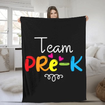 Discover Team PreK PreSchool Teacher Student Back To School Baseball Tees Fleece Blankets