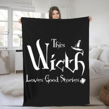 Discover Halloween Library Witch book lover Reading Teacher Fleece Blankets