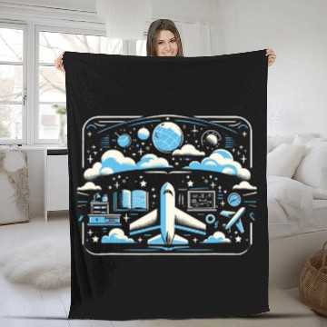 Discover Future Pilot Elevate Your Dreams At Flight School Designs 19 Fleece Blankets