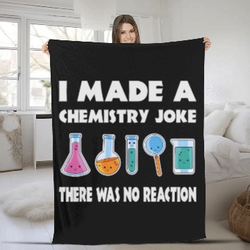 Discover Chemistry Joke Science Physics Experiment Teacher Student Fleece Blankets