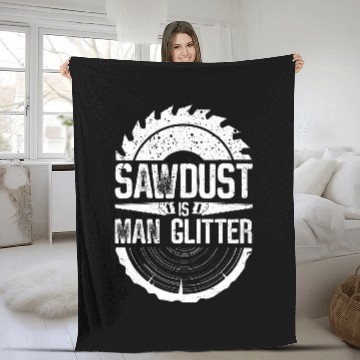 Discover Sawdust Woodcutter Lumberman Forestry Worker Forest 9 Fleece Blankets