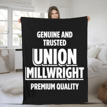 Discover Union Millwright Industrial Mechanic Worker 4 Fleece Blankets